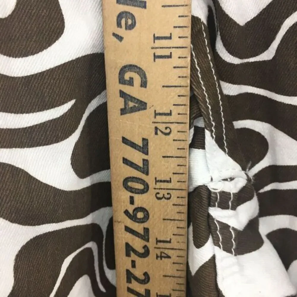 New Rue21‎ Skate High Rise Straight Leg Brown White Jeans Size 3X Women - Picture 4 of 12